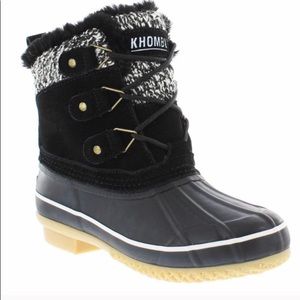 Khombu Lola Waterproof boots faux fur NWB size 8